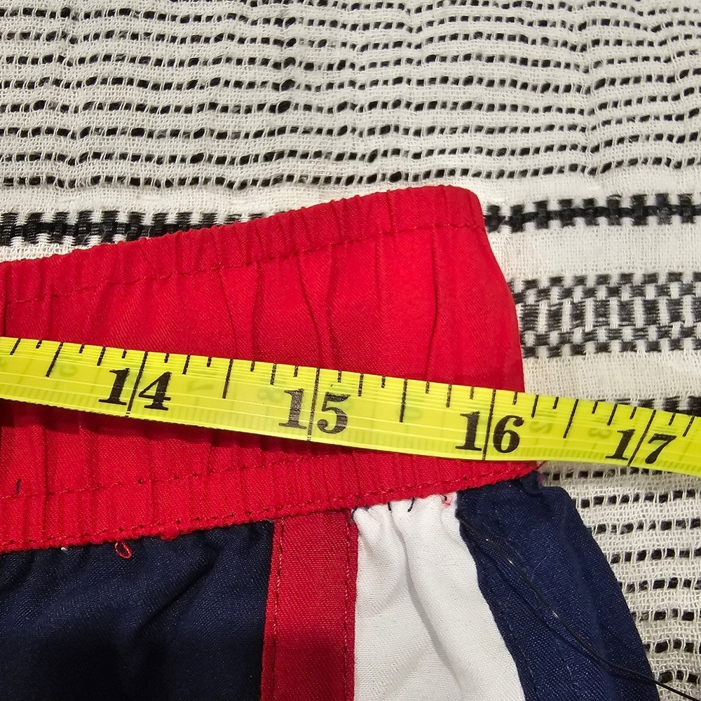 US Polo Assn Mens Swim Trunks Navy Red White Stripe Logo Size M NWT - Picture 6 of 8